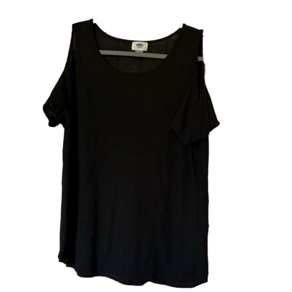 🔵 5 for $25 OLD NAVY NWT women’s black cold shoulder short sleeved top